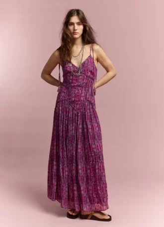 Abstract Print Maxi Dress