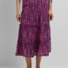 Abstract Print Midi Skirt