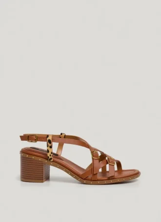 Animal Print Detail Sandals