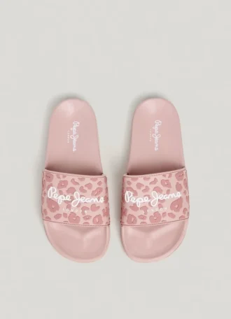 Animal Print Slider Sandals