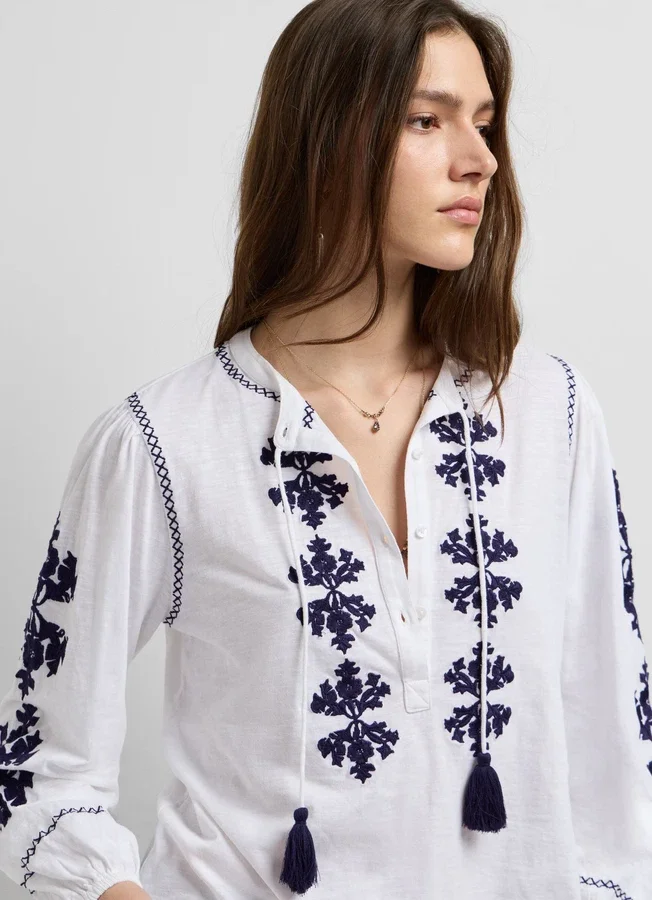 Blouse with Floral Embroidery Blouse with Floral Embroidery