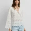 Blouse with Openwork Details