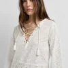 Blouse with Openwork Details