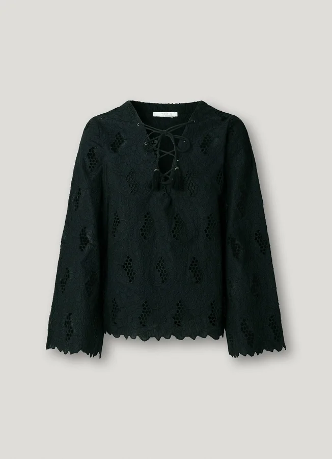 Blouse with Openwork Details Blouse with Openwork Details