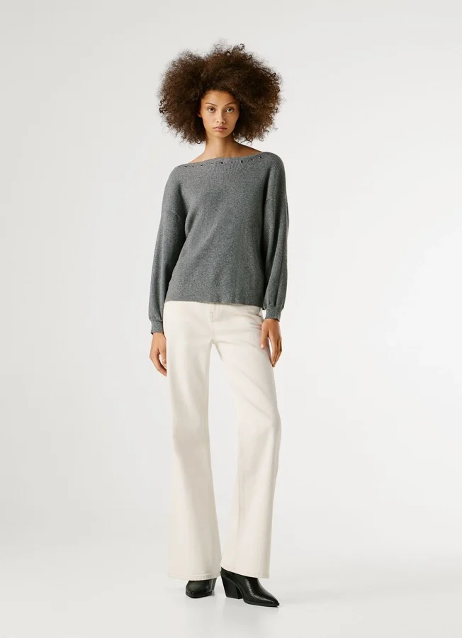 Boat Neck Ribbed Jumper Boat Neck Ribbed Jumper