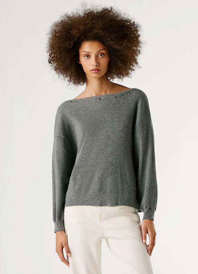 Boat Neck Ribbed Jumper Boat Neck Ribbed Jumper
