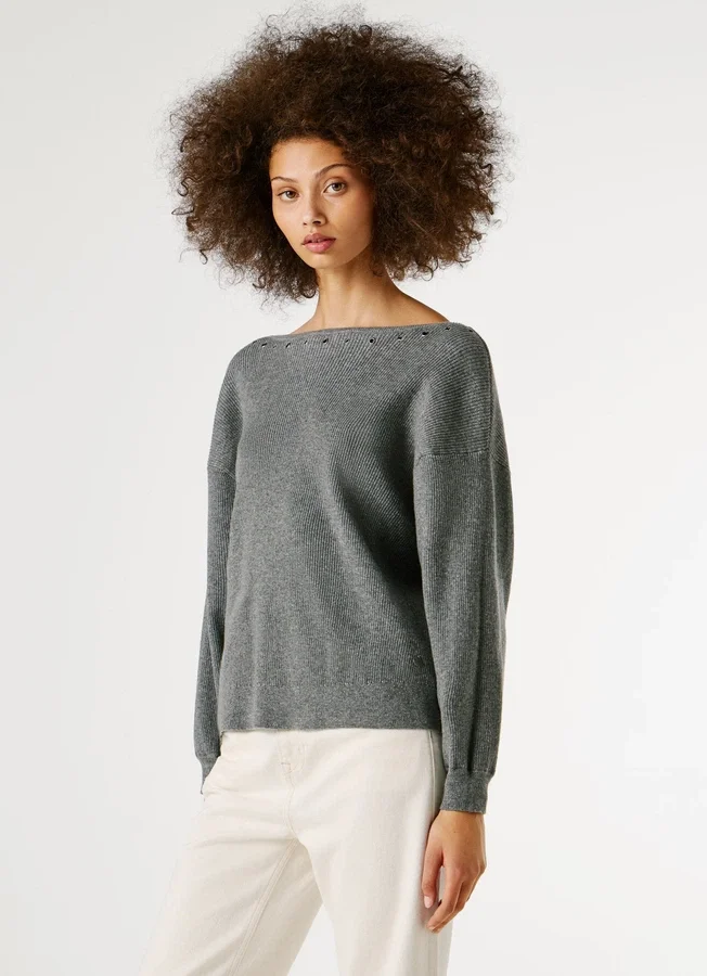 Boat Neck Ribbed Jumper Boat Neck Ribbed Jumper