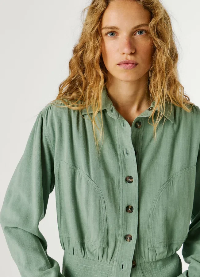 Bomber Jacket with Shirt Collar Bomber Jacket with Shirt Collar