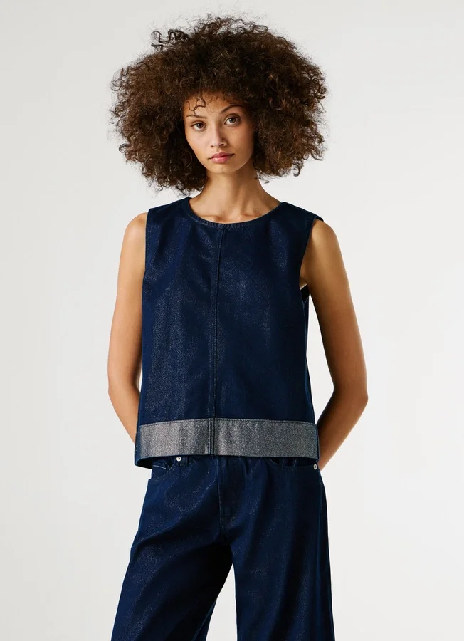 Boxy Fit Denim Top Boxy Fit Denim Top