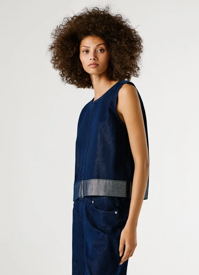 Boxy Fit Denim Top Boxy Fit Denim Top