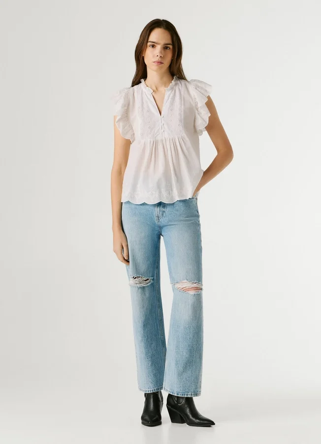 Butterfly Sleeve Fluid Blouse Butterfly Sleeve Fluid Blouse