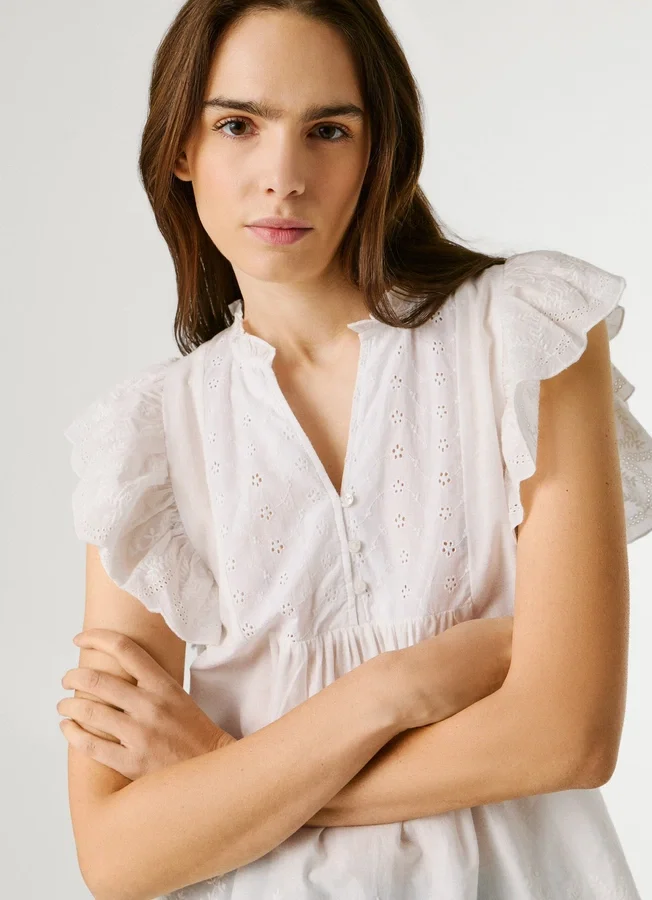 Butterfly Sleeve Fluid Blouse Butterfly Sleeve Fluid Blouse