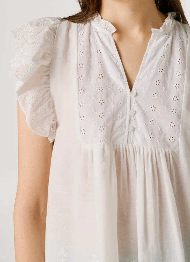 Butterfly Sleeve Fluid Blouse Butterfly Sleeve Fluid Blouse