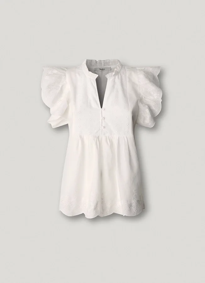 Butterfly Sleeve Fluid Blouse Butterfly Sleeve Fluid Blouse