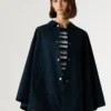 Cape Coat with Shirt Collar Cape Coat with Shirt Collar