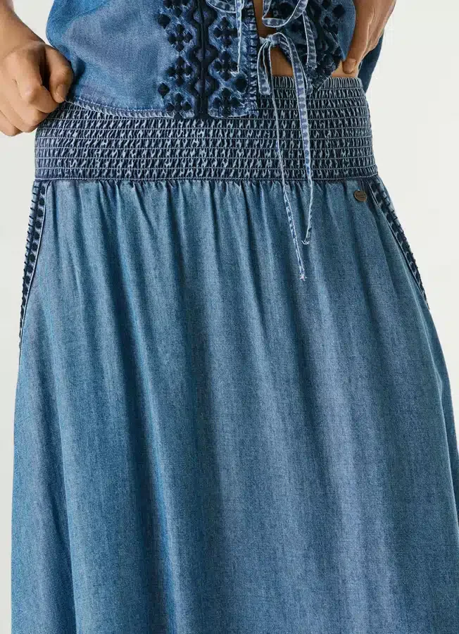 Chambray Midi Skirt Chambray Midi Skirt