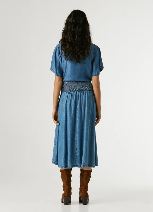 Chambray Midi Skirt Chambray Midi Skirt