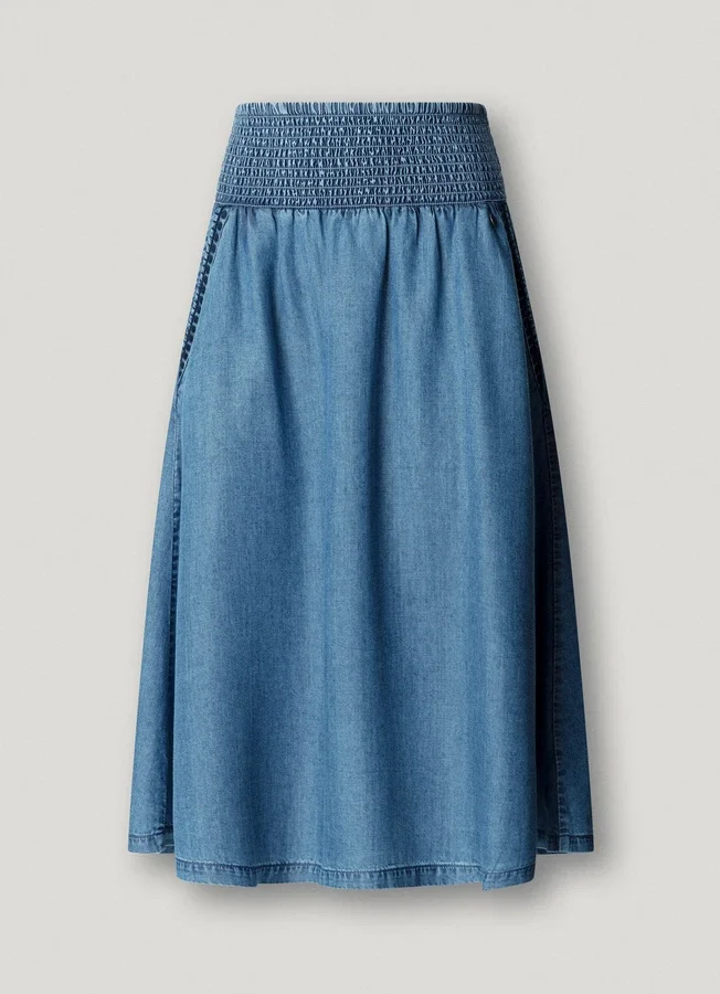 Chambray Midi Skirt Chambray Midi Skirt