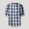 Checked Blouse with Ruffles