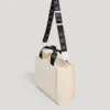 Cotton Canvas Shoulder Bag with Printed Logo
