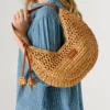 Crescent-Shaped Raffia Handbag Crescent-Shaped Raffia Handbag