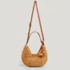 Crescent-Shaped Raffia Handbag Crescent-Shaped Raffia Handbag