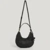 Crescent-Shaped Raffia Handbag