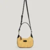 Crescent-Shaped Raffia Handbag