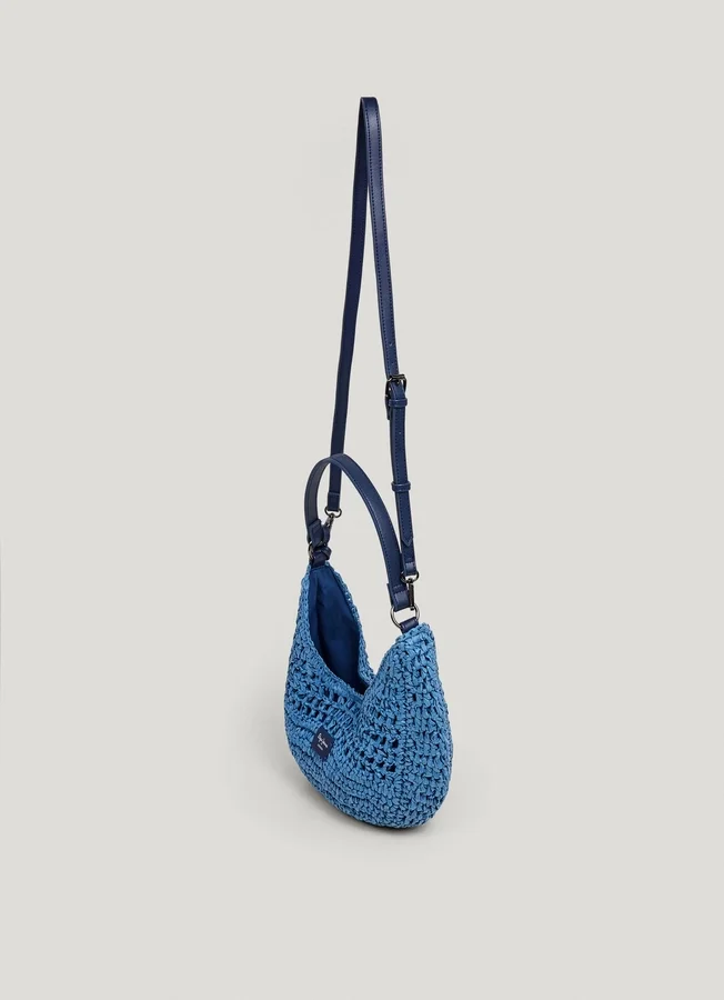 Crescent-Shaped Raffia Handbag Crescent-Shaped Raffia Handbag