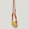 Crescent-Shaped Raffia Handbag