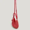 Crescent-Shaped Raffia Handbag