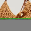Crescent-Shaped Raffia Handbag Crescent-Shaped Raffia Handbag