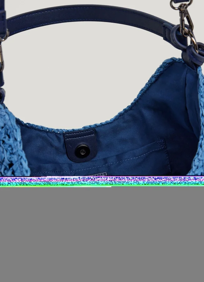 Crescent-Shaped Raffia Handbag Crescent-Shaped Raffia Handbag