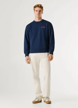 Crew Neck Back Print Sweatshirt