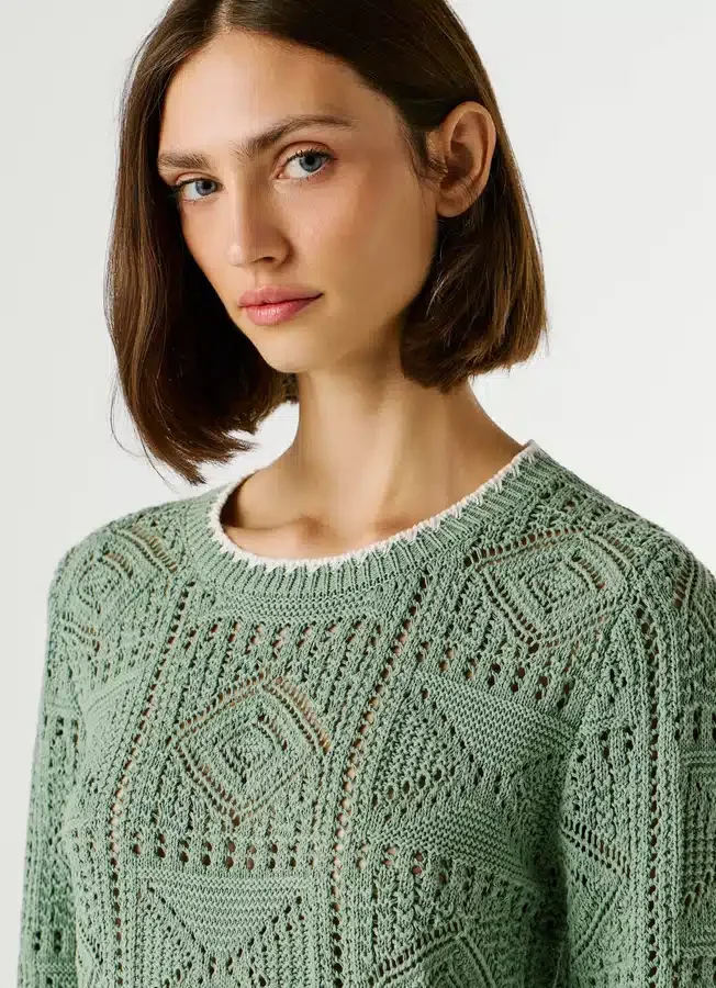 Crew Neck Openwork Jumper Crew Neck Openwork Jumper