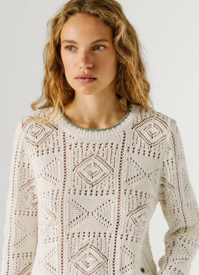 Crew Neck Openwork Jumper Crew Neck Openwork Jumper