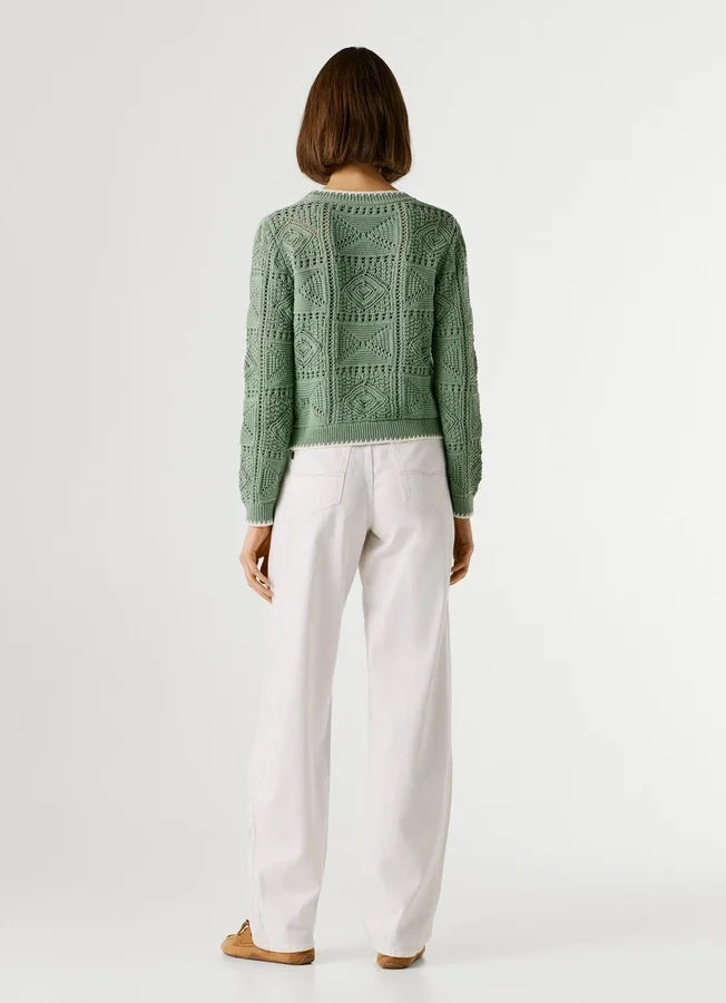 Crew Neck Openwork Jumper Crew Neck Openwork Jumper