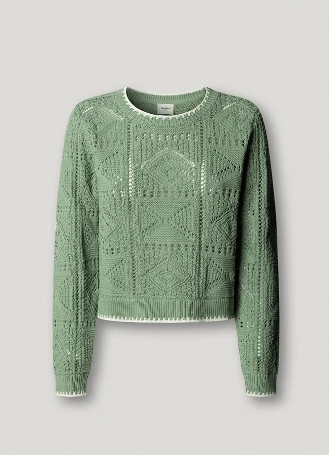 Crew Neck Openwork Jumper Crew Neck Openwork Jumper