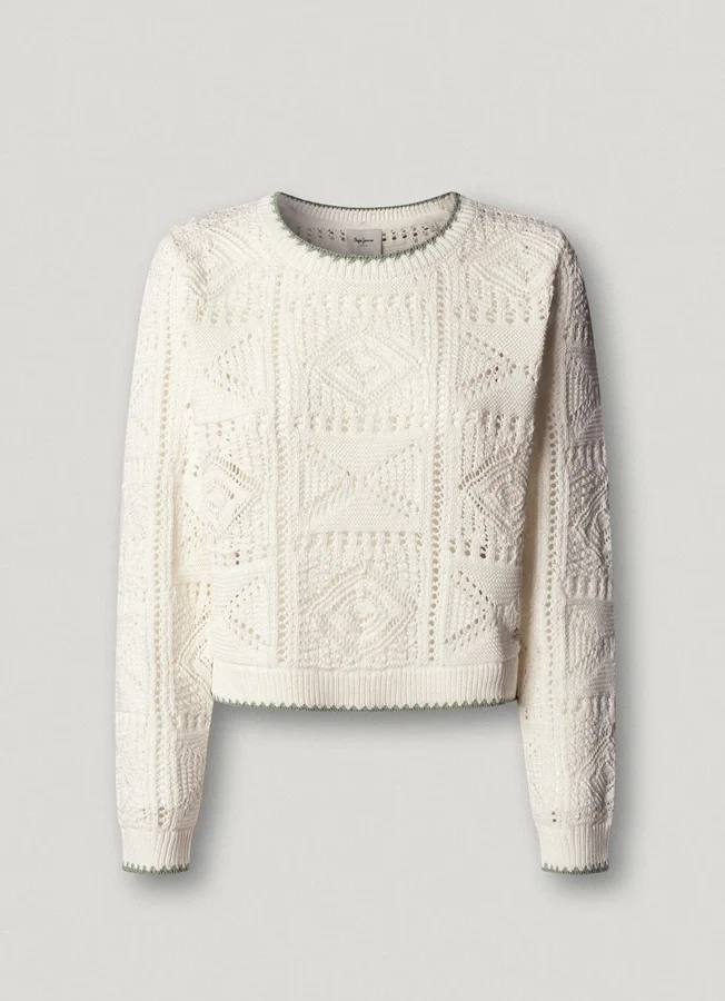 Crew Neck Openwork Jumper Crew Neck Openwork Jumper
