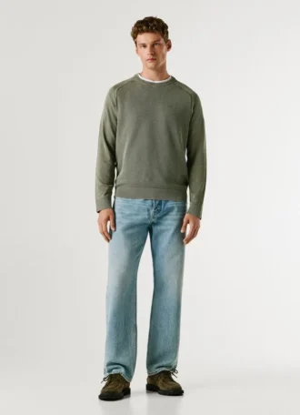 Crew Neck Piqué Jumper