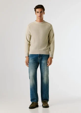 Crew Neck Piqué Jumper