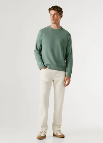 Crew Neck Piqué Jumper