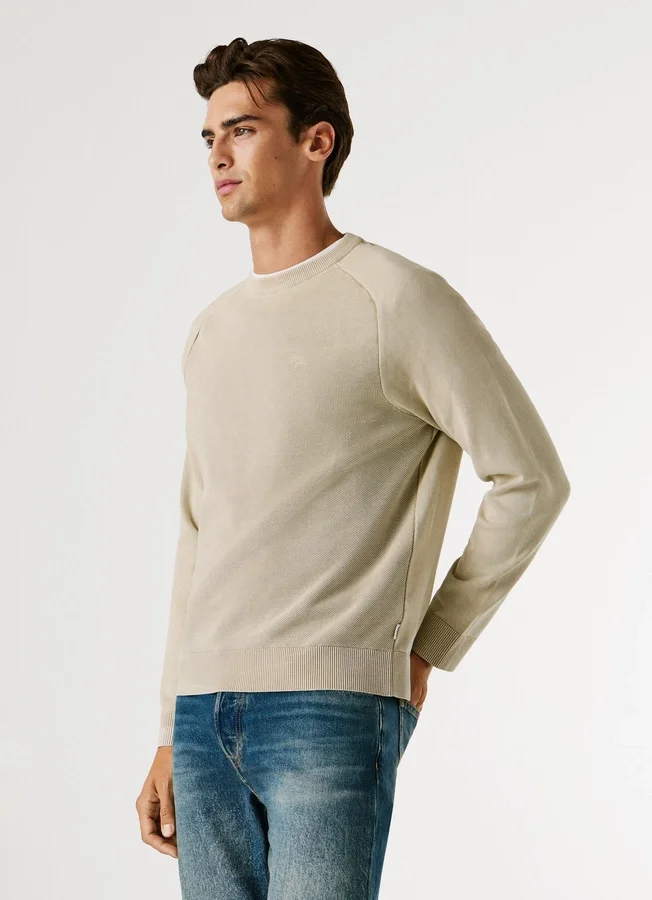Crew Neck Piqué Jumper Crew Neck Piqué Jumper