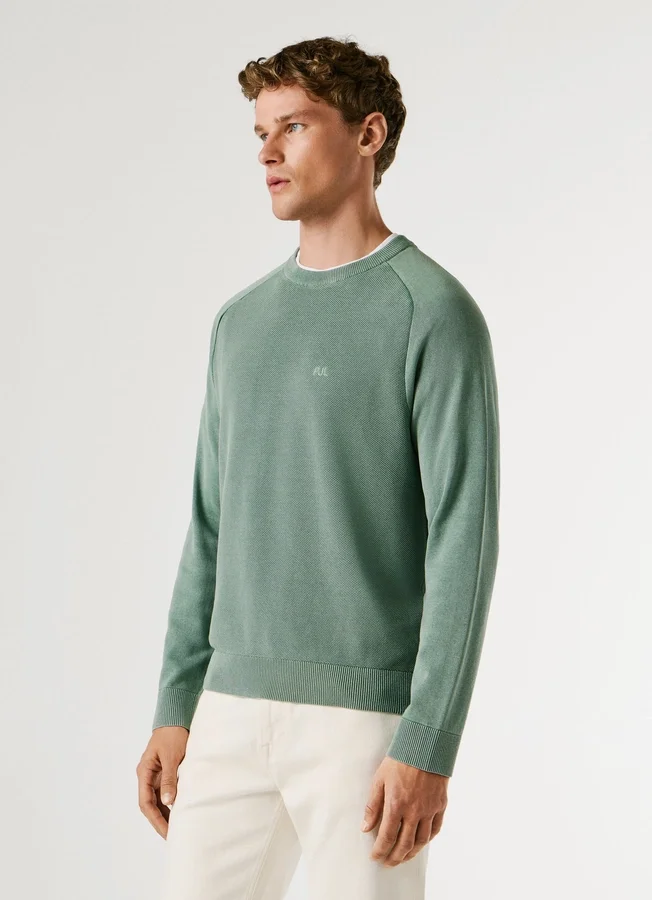 Crew Neck Piqué Jumper Crew Neck Piqué Jumper