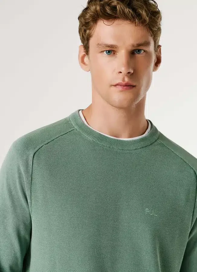 Crew Neck Piqué Jumper Crew Neck Piqué Jumper