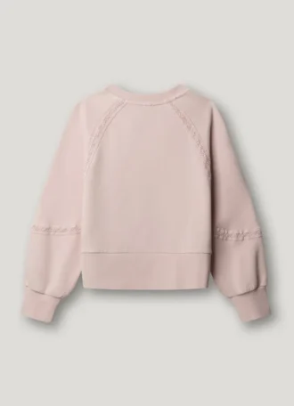 Crew Neck Sweatshirt with Lace