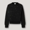 Crew Neck Sweatshirt with Studs Crew Neck Sweatshirt with Studs