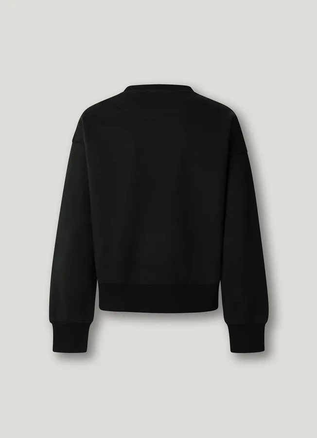 Crew Neck Sweatshirt with Studs Crew Neck Sweatshirt with Studs