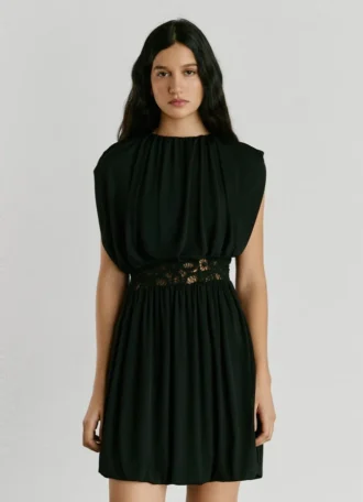 Crochet Detail Mini Dress