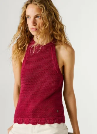 Crochet Halter Neck Top
